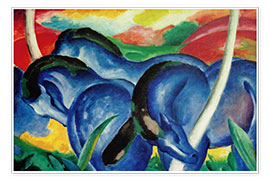Wall print  Large blue horses - Franz Marc