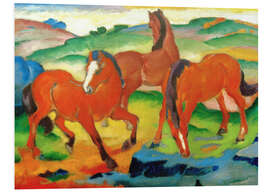 Foam board print Red horses (Grazing Horses IV)