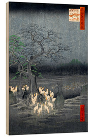Obraz na drewnie  Foxes meeting at Oji - Utagawa Hiroshige
