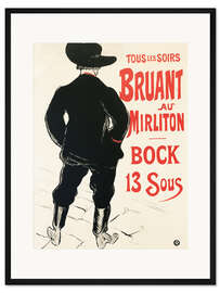 Gerahmter Kunstdruck Bruant au Mirliton