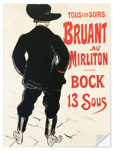 Wandsticker Bruant au Mirliton