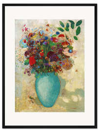 Gerahmter Kunstdruck Die große türkisfarbene Vase