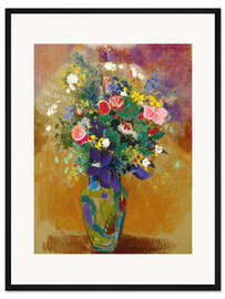 Gerahmter Kunstdruck Großer Feldblumenstrauß