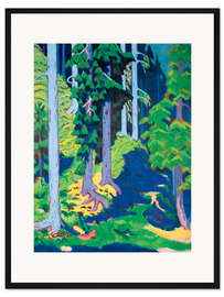Gerahmter Kunstdruck Waldinneres, 1937 - Ernst Ludwig Kirchner