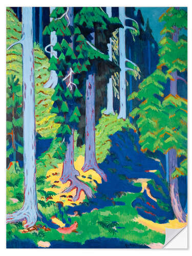 Selvklebende plakat Forest Interior, 1937