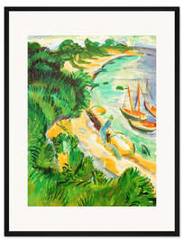 Gerahmter Kunstdruck Fehmarnbucht mit Booten