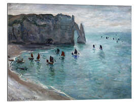 Gallery print Étretat, Porte d&#039;Aval: Fishing Boats Leaving the Harbor