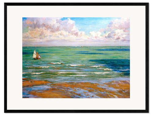 Innrammet kunsttrykk Marine (or: Marine, régates à Villers)