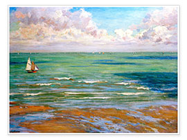 Poster  Paesaggio marino, regate - Gustave Caillebotte