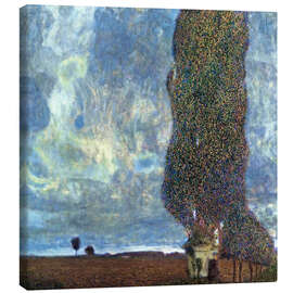 Tableau sur toile Le grand peuplier II (L&#039;Arrivée de la tempête) - Gustav Klimt