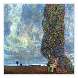 Tableau  Le grand peuplier II (L&#039;Arrivée de la tempête) - Gustav Klimt