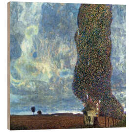 Wood print The Large Poplar II - Gustav Klimt