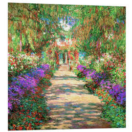 PVC-tavla  A pathway in Monet&#039;s Garden at Giverny - Claude Monet