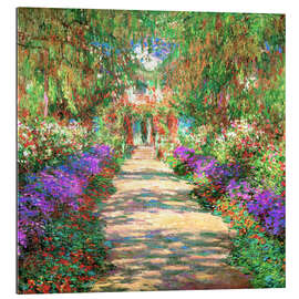Tableau en plexi-alu  Une Allée du jardin de Monet, Giverny - Claude Monet