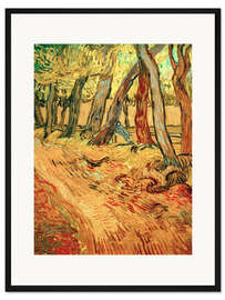 Gerahmter Kunstdruck Weg im Garten der Heilanstalt