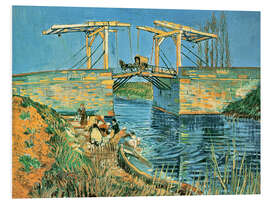 Foam board print The bridge of Langlois in Arles with washerwomen