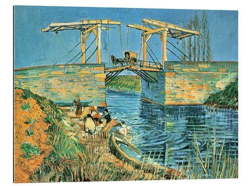 Cuadro de plexi-alu The bridge of Langlois in Arles with washerwomen