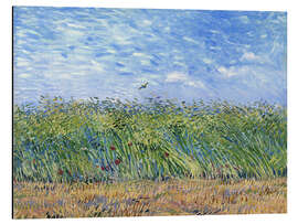 Magnettafel Getreidefeld mit Mohnblumen und Rebhuhn