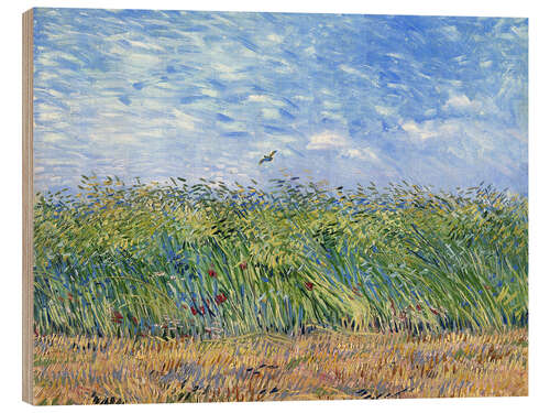 Print på træ Wheat Field with a Lark