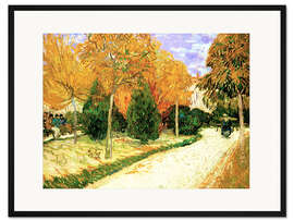 Gerahmter Kunstdruck Stadtpark im Herbst