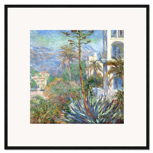Framed art print Villas in Bordighera