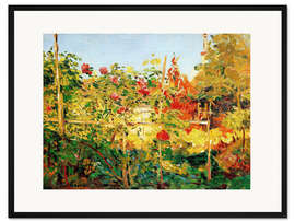 Gerahmter Kunstdruck Garten in Trouville