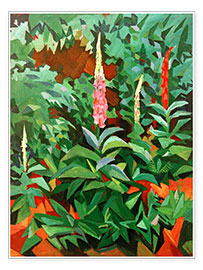 Wall print  Foxgloves in the Garden - August Macke