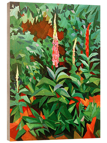 Obraz na drewnie Foxgloves in the Garden