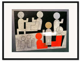 Gerahmter Kunstdruck Café