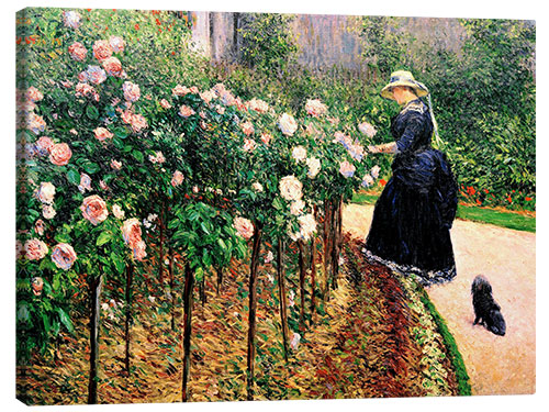 Canvas-taulu Roses, Garden in Petit Gennevilliers