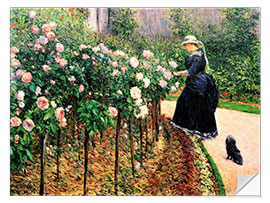 Selvklebende plakat Roses, Garden in Petit Gennevilliers