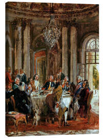 Canvas print King Frederick II. Guests at Sanssouci