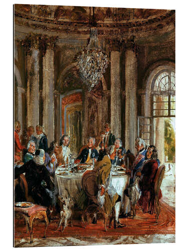 Gallery print King Frederick II. Guests at Sanssouci