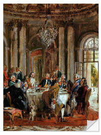 Naklejka na ścianę King Frederick II. Guests at Sanssouci