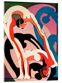 Akryylilasitaulu  Acrobat pair - Sculpture - Ernst Ludwig Kirchner