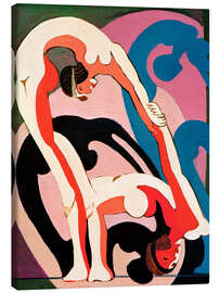 Lærredsbillede  Acrobat pair - Sculpture - Ernst Ludwig Kirchner