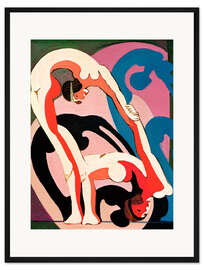 Gerahmter Kunstdruck Akrobatenpaar – Plastik