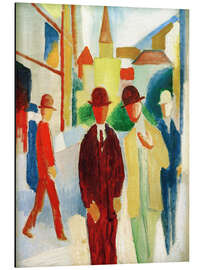 Magnettafel Helle Straße mit Leuten