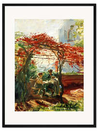 Gerahmter Kunstdruck Weinlaube auf Neukastel