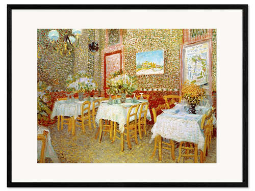 Ingelijste kunstdruk Interior of a Restaurant