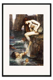 Gerahmter Kunstdruck Die Sirene - John William Waterhouse