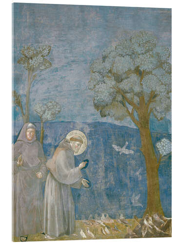 Akrylglastavla St. Francis preaches to the birds