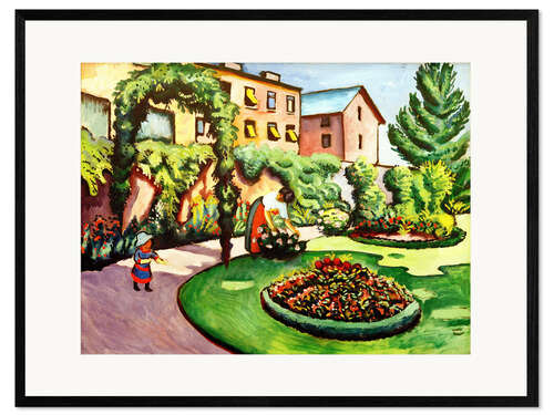 Impresión de arte enmarcada The Macke'sche Garten en Bonn