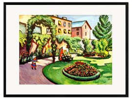 Stampa artistica con cornice Macke's garden in Bonn