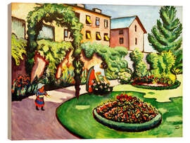 Wood print Macke&#039;s garden in Bonn