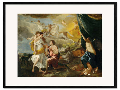 Ingelijste kunstdruk Diana and Endymion