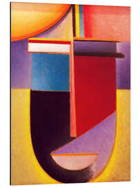 Magnettafel Abstrakter Kopf: Sonne - Farbe - Leben