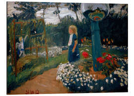 Aluminiumtavla Elsbeth in the Garden - Otto Modersohn