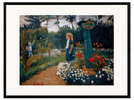 Gerahmter Kunstdruck Elsbeth im Garten