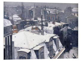 Foam board print View of rooftops (Effect of snow)